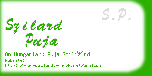 szilard puja business card